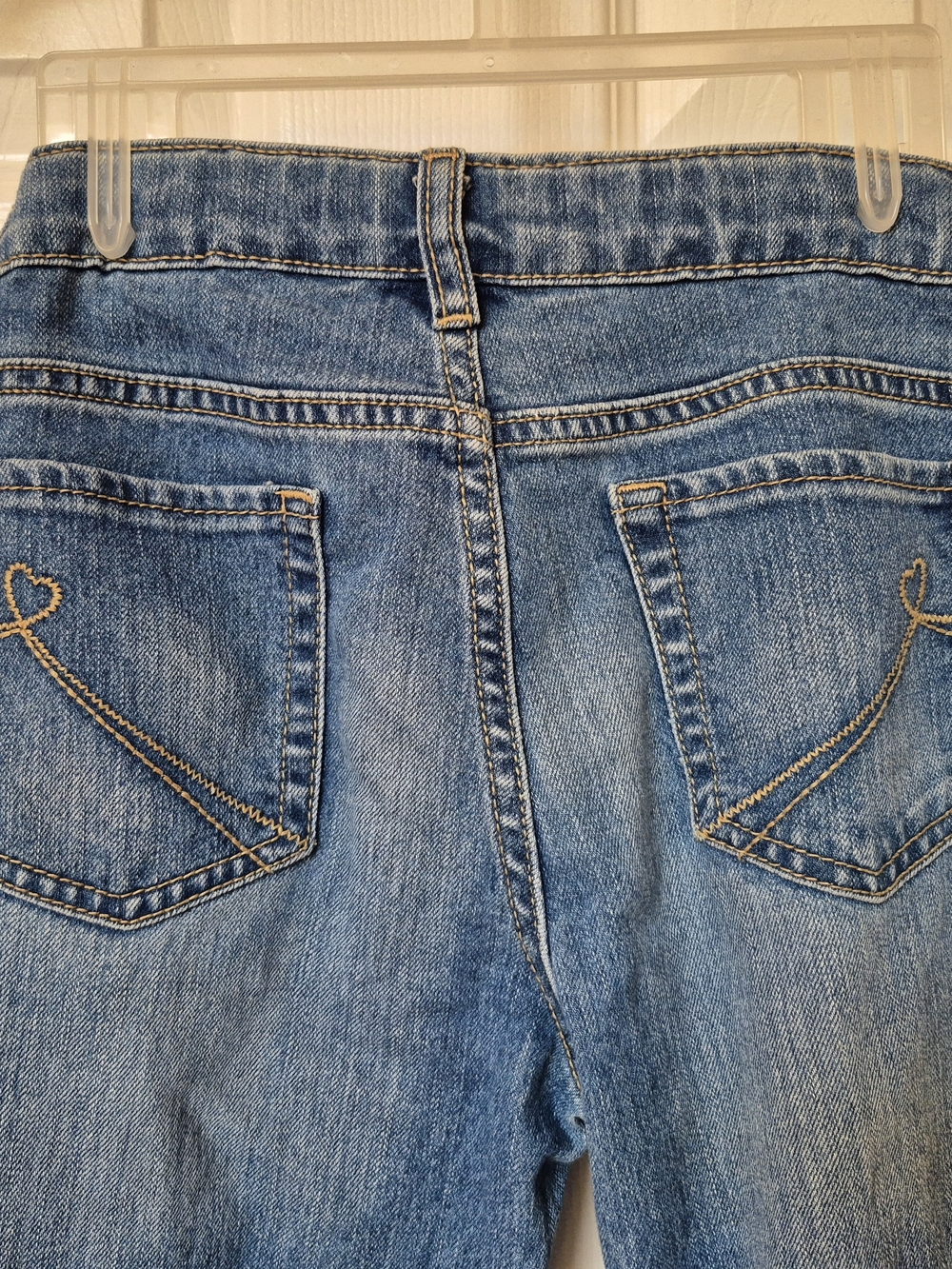 The Children's Place Light Blue High-Rise Women's Jeans with Heart Stitching